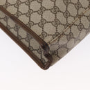 GUCCI GG Supreme Web Sherry Line Tote Bag PVC Beige Gold 010 378 Auth ki6347-16