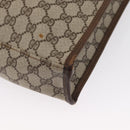 GUCCI GG Supreme Web Sherry Line Tote Bag PVC Beige Gold 010 378 Auth ki6347-9