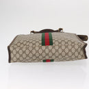 GUCCI GG Supreme Web Sherry Line Tote Bag PVC Beige Gold 010 378 Auth ki6347-5
