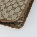 GUCCI GG Supreme Web Sherry Line Clutch Bag PVC Beige 017 37 4125 Auth ki6349-15