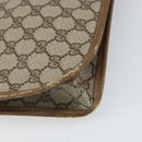 GUCCI GG Supreme Web Sherry Line Clutch Bag PVC Beige 017 37 4125 Auth ki6349-16