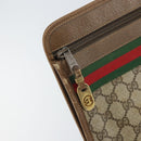 GUCCI GG Supreme Web Sherry Line Clutch Bag PVC Beige 017 37 4125 Auth ki6349-8
