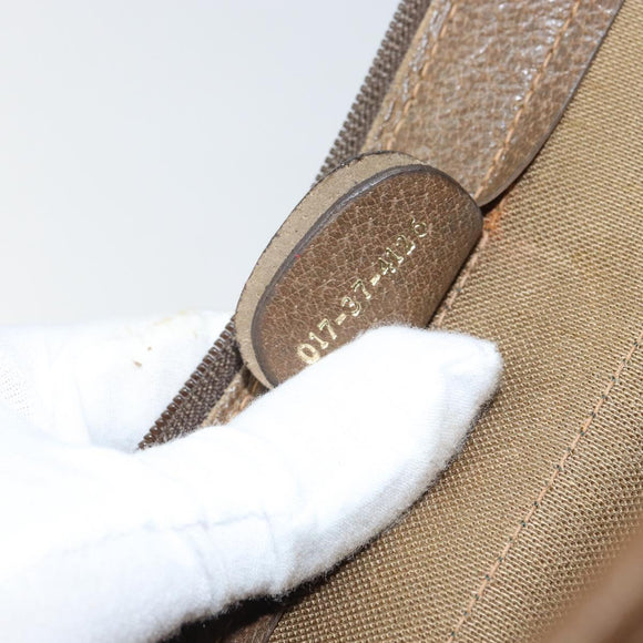 GUCCI GG Supreme Web Sherry Line Clutch Bag PVC Beige 017 37 4125 Auth ki6349