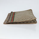 GUCCI GG Supreme Web Sherry Line Clutch Bag PVC Beige 017 37 4125 Auth ki6349-4