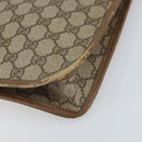 GUCCI GG Supreme Web Sherry Line Clutch Bag PVC Beige 017 37 4125 Auth ki6349-7