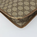 GUCCI GG Supreme Web Sherry Line Clutch Bag PVC Beige 017 37 4125 Auth ki6349-14