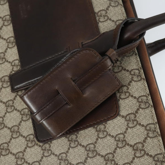 GUCCI GG Supreme Kleiderschutzhülle PVC Leder Beige Auth ki6350