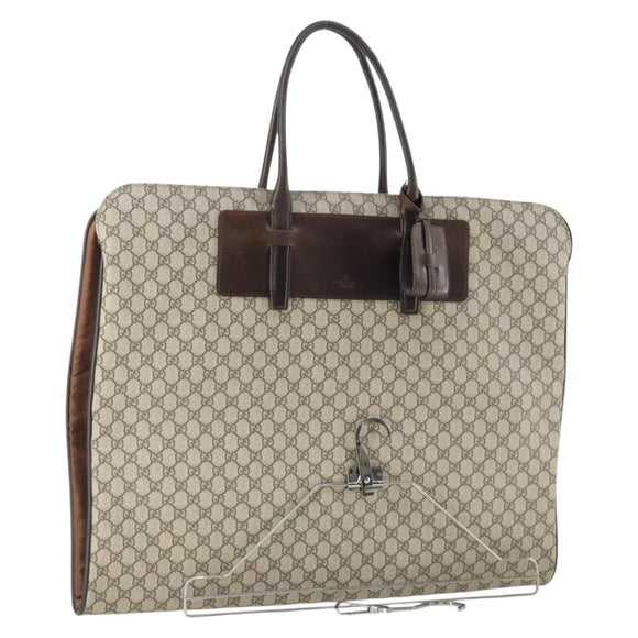 GUCCI GG Supreme Kleiderschutzhülle PVC Leder Beige Auth ki6350
