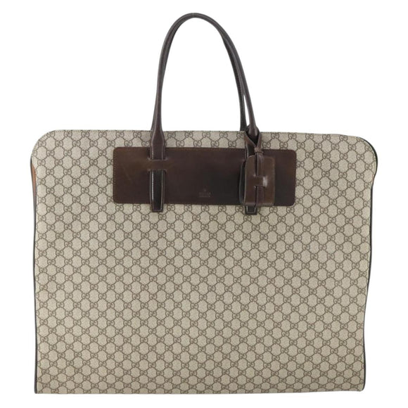 GUCCI GG Supreme Kleiderschutzhülle PVC Leder Beige Auth ki6350