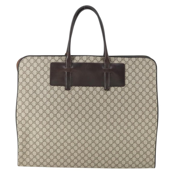 GUCCI GG Supreme Kleiderschutzhülle PVC Leder Beige Auth ki6350