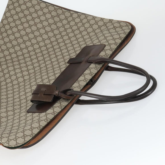 GUCCI GG Supreme Kleiderschutzhülle PVC Leder Beige Auth ki6350