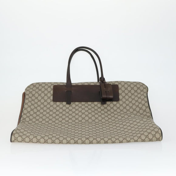 GUCCI GG Supreme Kleiderschutzhülle PVC Leder Beige Auth ki6350