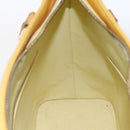 LOUIS VUITTON Monogram Vernis Houston Hand Bag Lime Yellow M91055 LV Auth ki6351-18