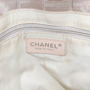 CHANEL New Travel Line Tote Bag Nylon Pink Gold CC Auth ki6352-17
