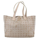 CHANEL New Travel Line Tote Bag Nylon Pink Gold CC Auth ki6352-13