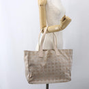 CHANEL New Travel Line Tote Bag Nylon Pink Gold CC Auth ki6352-22