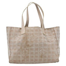 CHANEL New Travel Line Tote Bag Nylon Pink Gold CC Auth ki6352-2