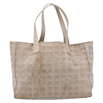 CHANEL New Travel Line Tote Bag Nylon Pink Gold CC Auth ki6352 - 0