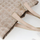 CHANEL New Travel Line Tote Bag Nylon Pink Gold CC Auth ki6352-6