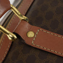 CELINE Macadam Canvas Boston Bag PVC Leather 2way Brown Gold Auth ki6356-19