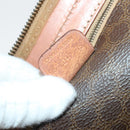 CELINE Macadam Canvas Boston Bag PVC Leather 2way Brown Gold Auth ki6356-12