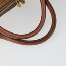 CELINE Macadam Canvas Boston Bag PVC Leather 2way Brown Gold Auth ki6356-9