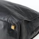 LOEWE Anagram Amazona 40 Hand Bag Leather Gold Black Auth ki6358-15