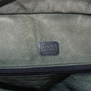 LOEWE Anagram Amazona 40 Hand Bag Leather Gold Black Auth ki6358-11