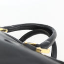 LOEWE Anagram Amazona 40 Hand Bag Leather Gold Black Auth ki6358-8