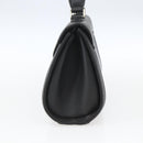 Burberrys Hand Bag Leather Black Gold Auth ki6369-5