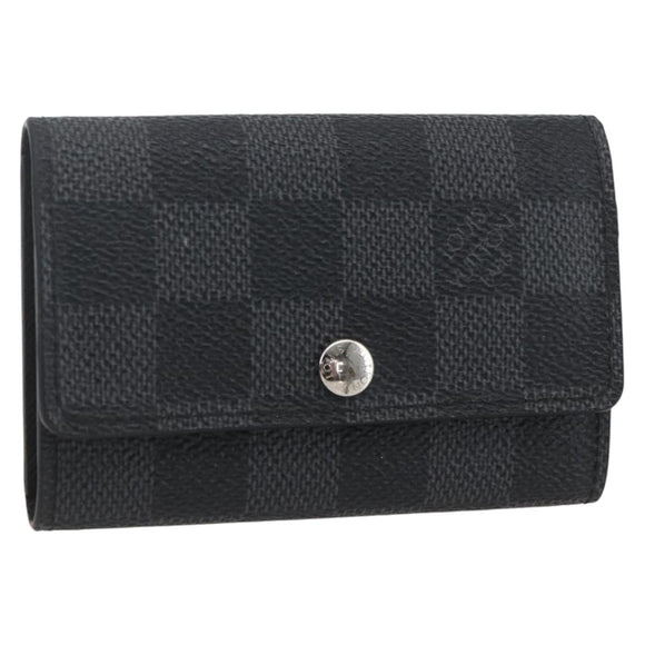 LOUIS VUITTON Damier Graphite Multi Cles 6 Key Case N62662 LV Auth ki6370