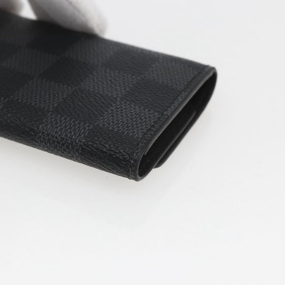 LOUIS VUITTON Damier Graphite Multi Cles 6 Key Case N62662 LV Auth ki6370