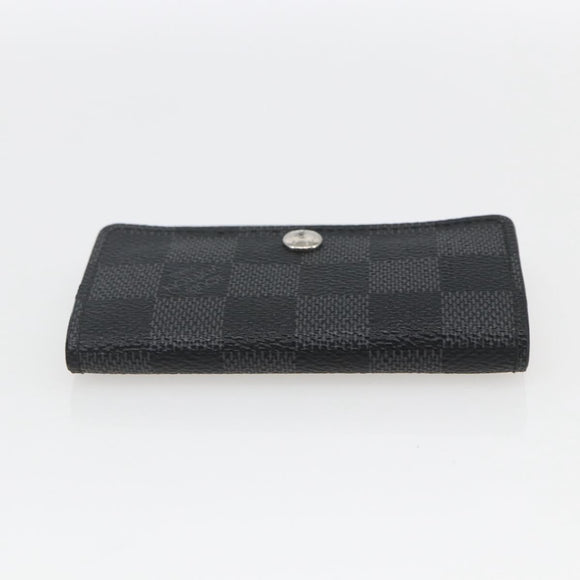LOUIS VUITTON Damier Graphite Multi Cles 6 Key Case N62662 LV Auth ki6370