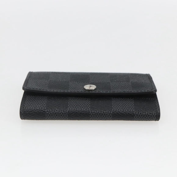 LOUIS VUITTON Damier Graphite Multi Cles 6 Key Case N62662 LV Auth ki6370