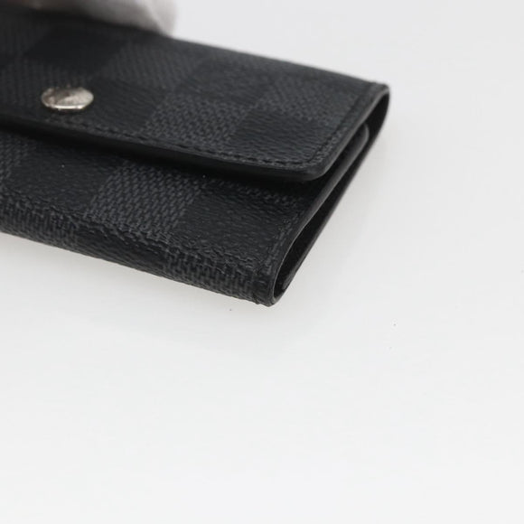LOUIS VUITTON Damier Graphite Multi Cles 6 Key Case N62662 LV Auth ki6370