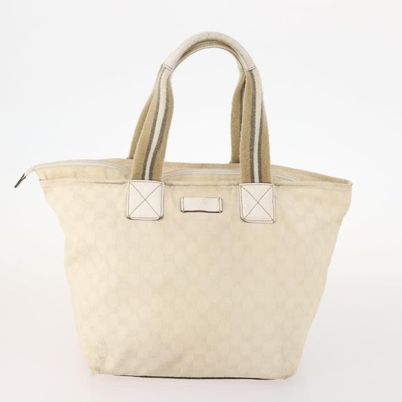 GUCCI GG Canvas Micro GG Supreme Pouch Bag PVC 4 Set Beige White Auth ki6375
