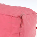 PRADA Boston Bag Nylon Pink Silver Auth ki6378-10