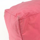 PRADA Boston Bag Nylon Pink Silver Auth ki6378-11