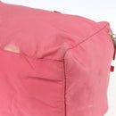 PRADA Boston Bag Nylon Pink Silver Auth ki6378-12