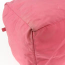 PRADA Boston Bag Nylon Pink Silver Auth ki6378-13