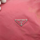 PRADA Boston Bag Nylon Pink Silver Auth ki6378-15