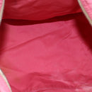 PRADA Boston Bag Nylon Pink Silver Auth ki6378-16
