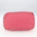 PRADA Boston Bag Nylon Pink Silver Auth ki6378-9