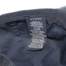 GUCCI Web Sherry Line GG Canvas Baseball Cap L Black 200035 204891 Auth ki6381-14