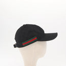 GUCCI Web Sherry Line GG Canvas Baseball Cap L Black 200035 204891 Auth ki6381-4