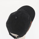 GUCCI Web Sherry Line GG Canvas Baseball Cap L Black 200035 204891 Auth ki6381-6