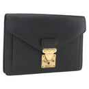 LOUIS VUITTON Epi Serie Dragonne Clutch Bag Black Noir M52612 LV Auth ki6383-1