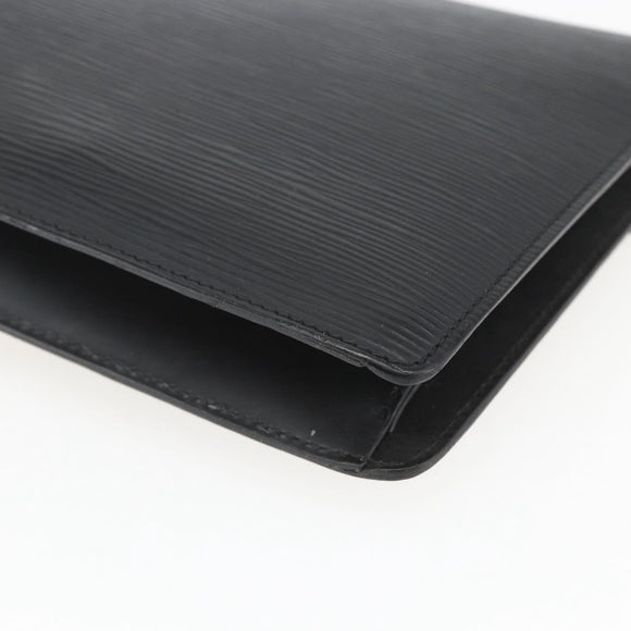 LOUIS VUITTON Epi Serie Dragonne Clutch Bag Black Noir M52612 LV Auth ki6383