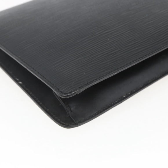 LOUIS VUITTON Epi Serie Dragonne Clutch Bag Black Noir M52612 LV Auth ki6383