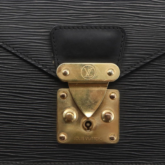 LOUIS VUITTON Epi Serie Dragonne Clutch Bag Black Noir M52612 LV Auth ki6383
